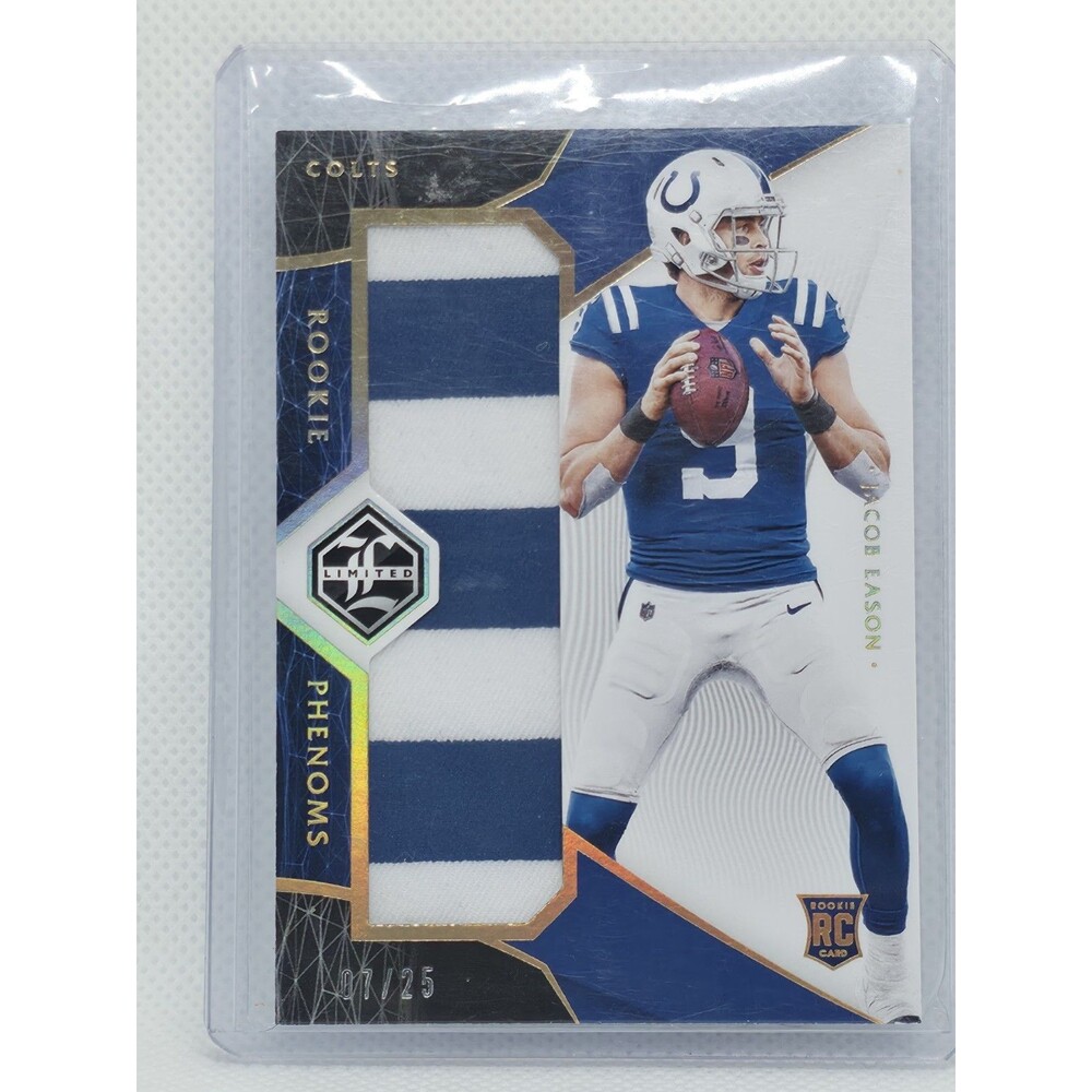 2020 Panini Limited - Rookie Phenoms Jacob Eason #RP-JE /25 Gold (MEM, RC)